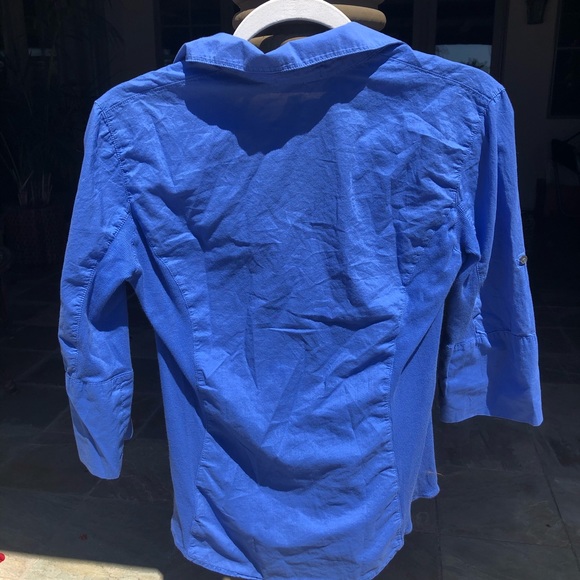 JAMES PERSE BUTTON DOWN SIDE PANEL BLUE WO… - Picture 9 of 16